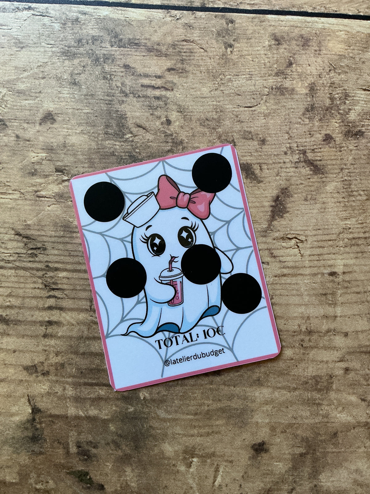 Carte à gratter Halloween rose 👻
