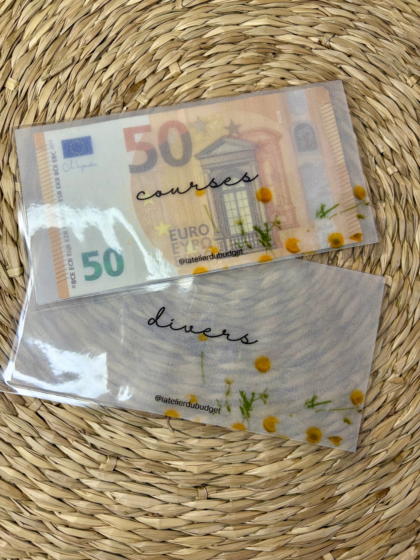 Enveloppe porte feuille #marguerite