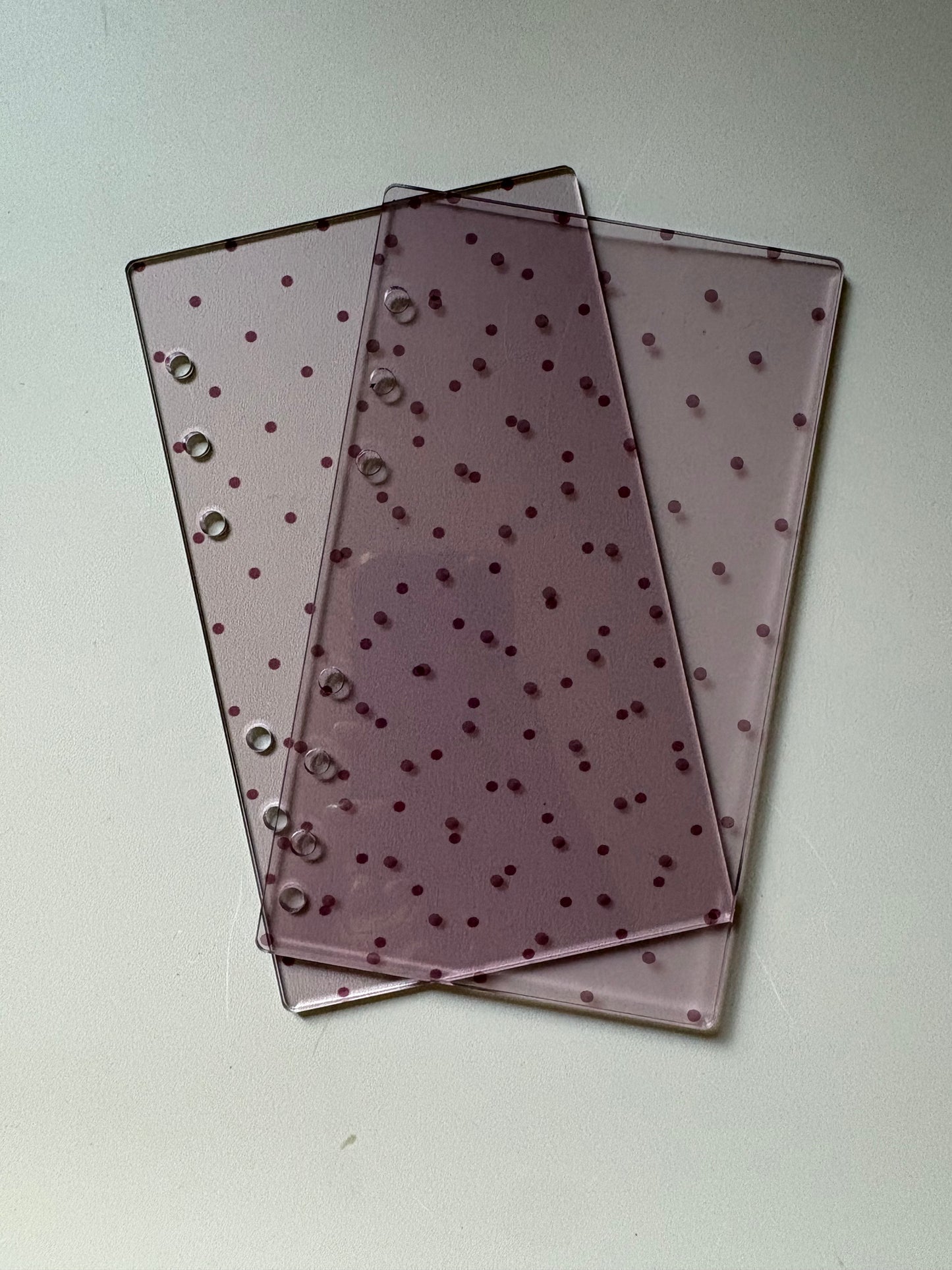 Classeur A6 - Violet à pois anneaux à personnaliser (Copie)