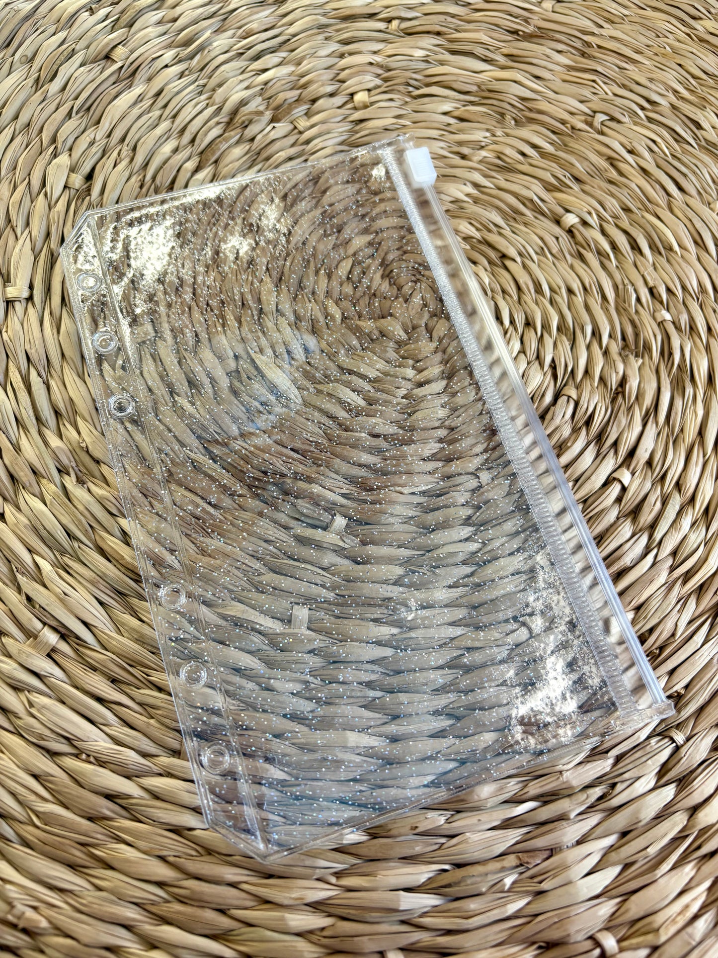 Enveloppe zippée pailletée A6