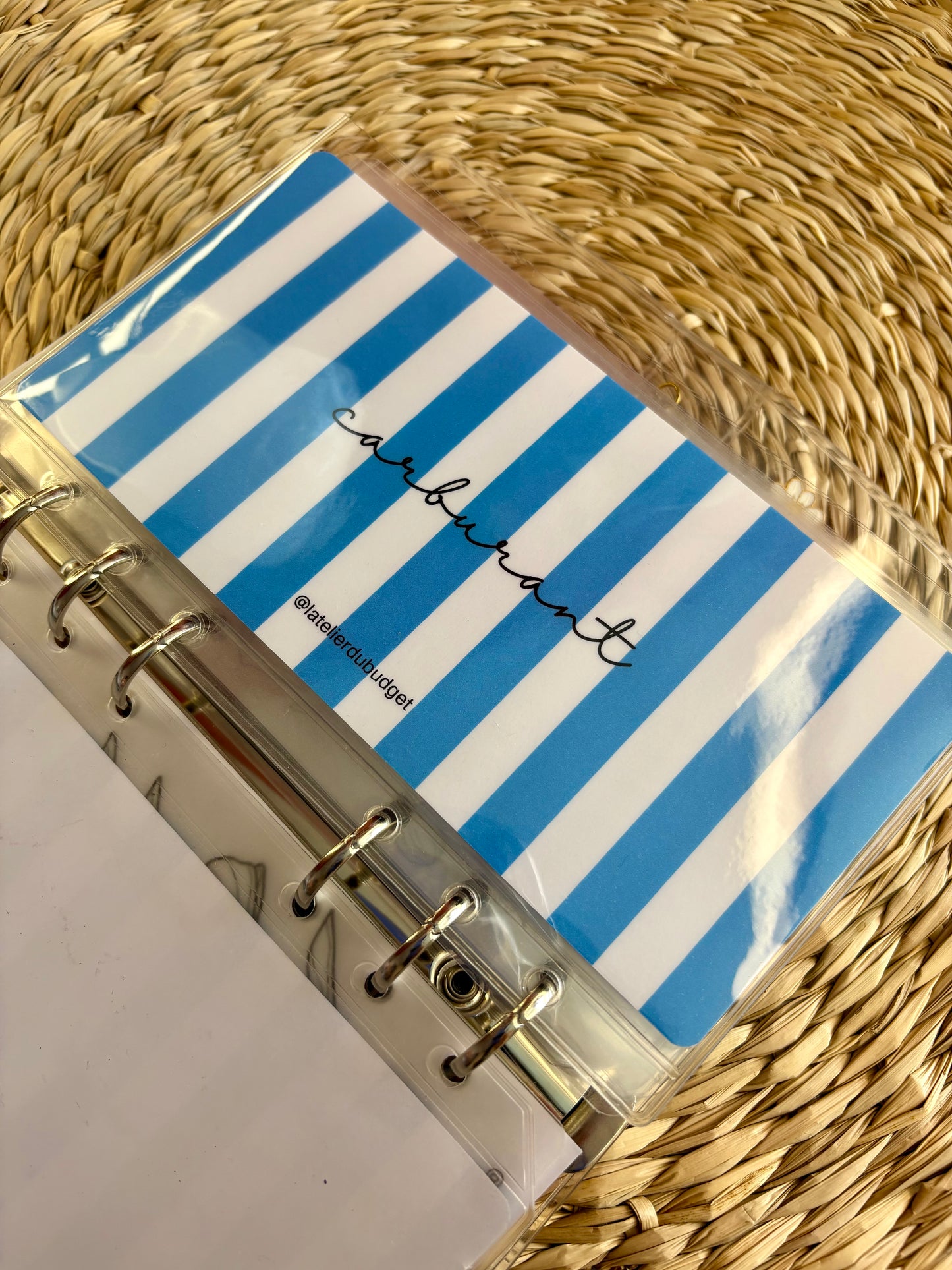 Insert pour enveloppes A6 à l'unité #rayure bleu