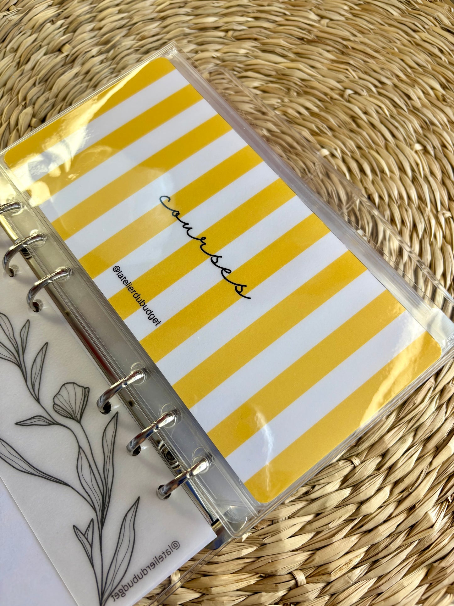 Insert pour enveloppes A6 à l'unité #rayure jaune