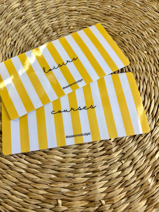 Insert pour enveloppes A6 à l'unité #rayure jaune