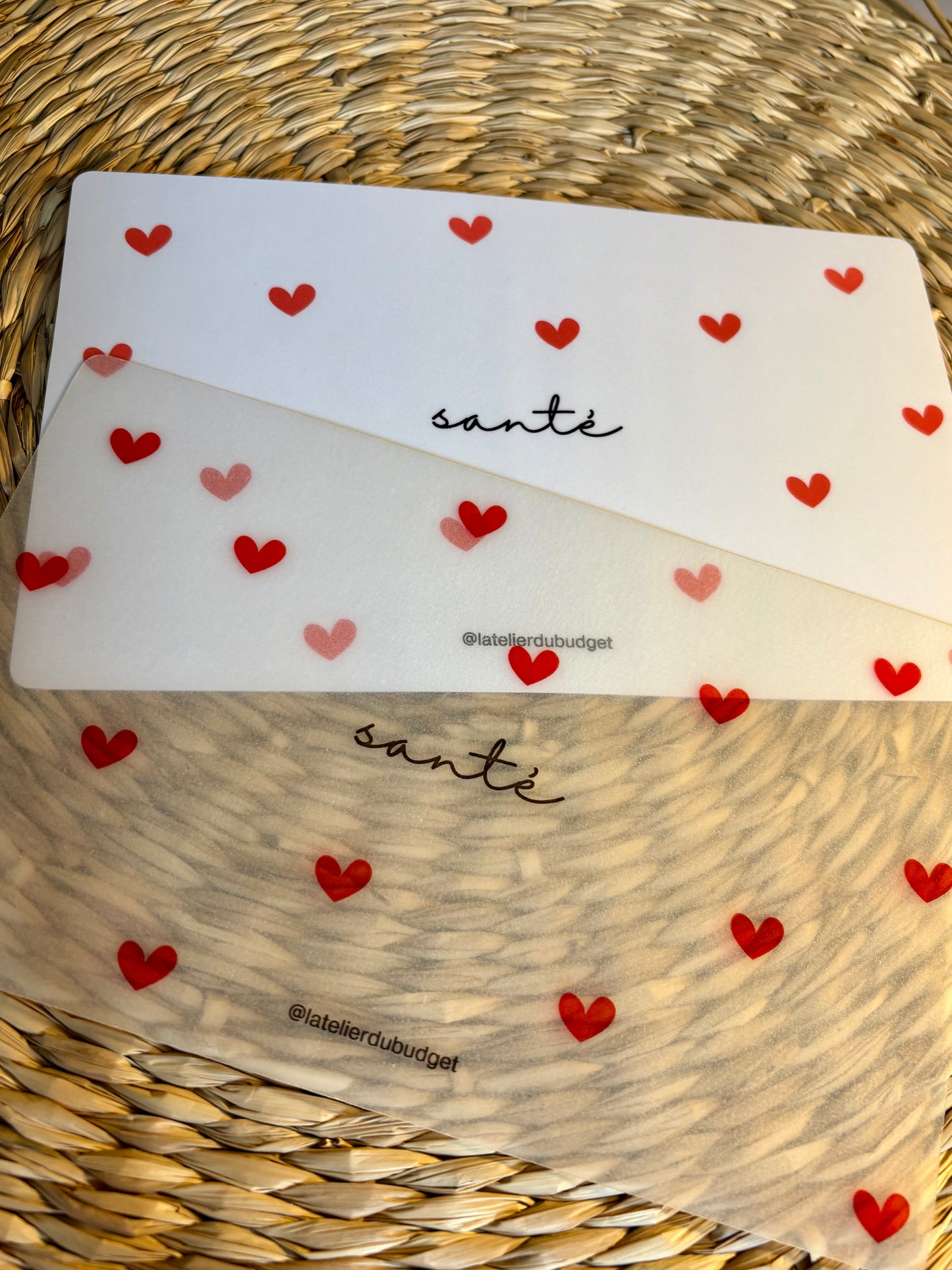 Insert pour enveloppes A5 à l'unité #coeur