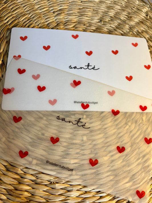 Insert pour enveloppes A5 à l'unité #coeur