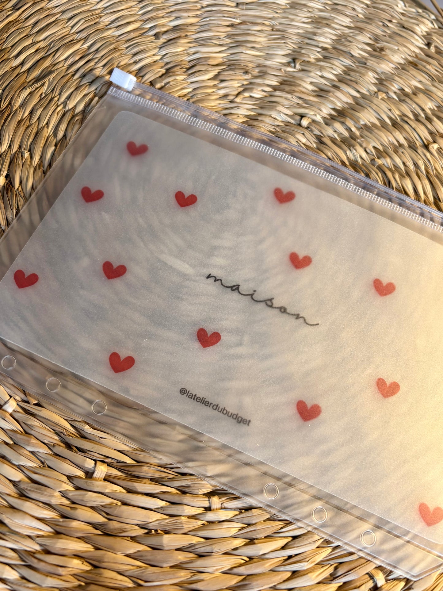 Insert pour enveloppes A5 à l'unité #coeur