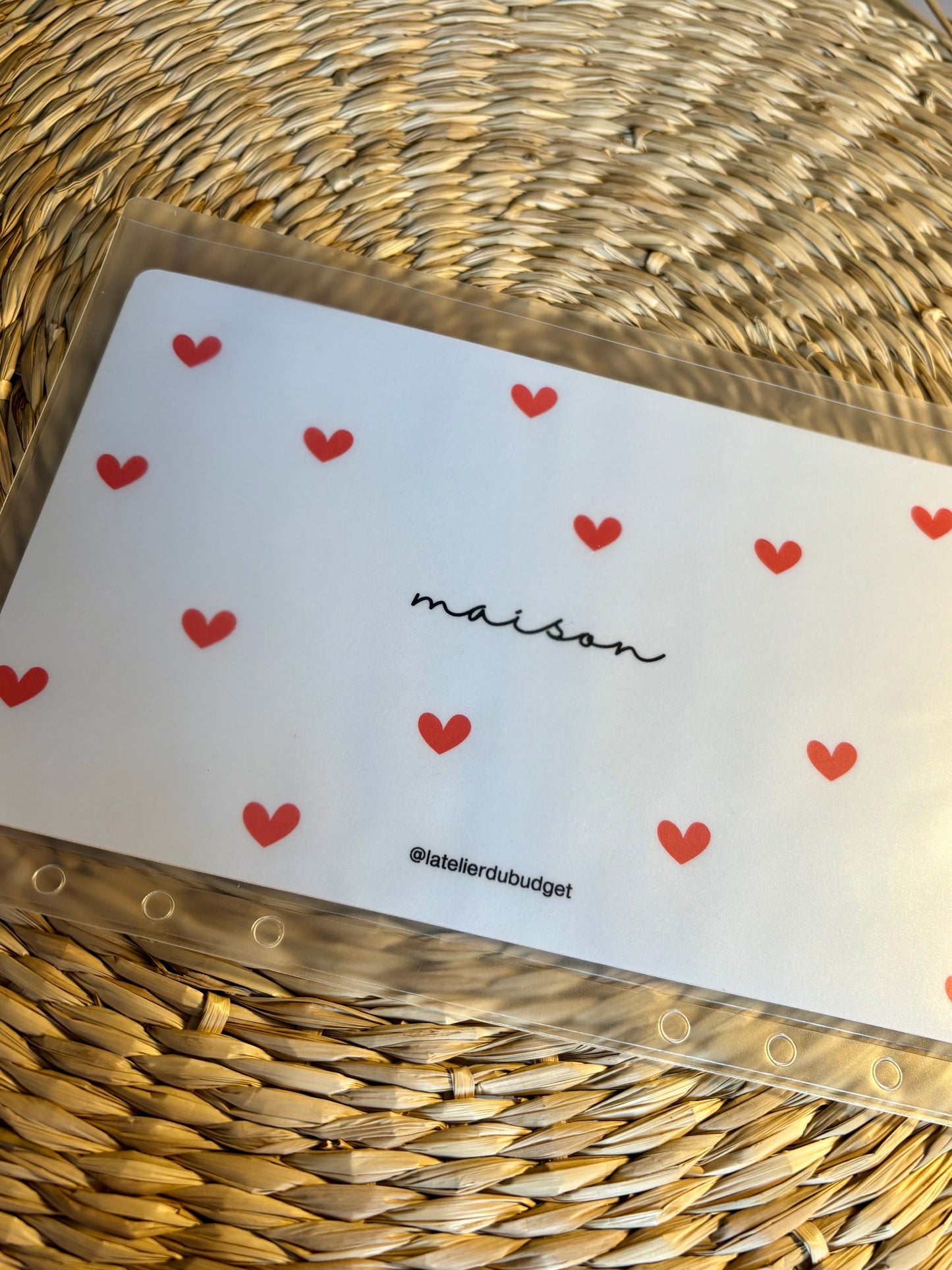 Insert pour enveloppes A5 à l'unité #coeur