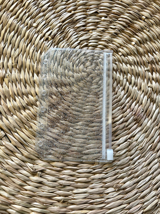 Enveloppe zippée pailletée A7