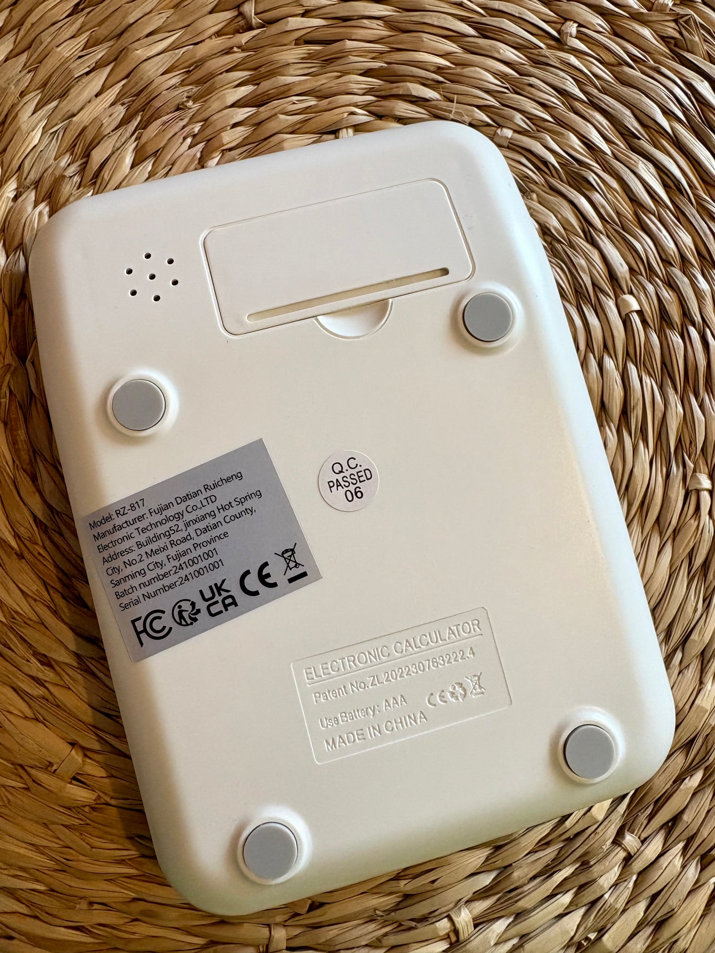 Calculatrice blanche