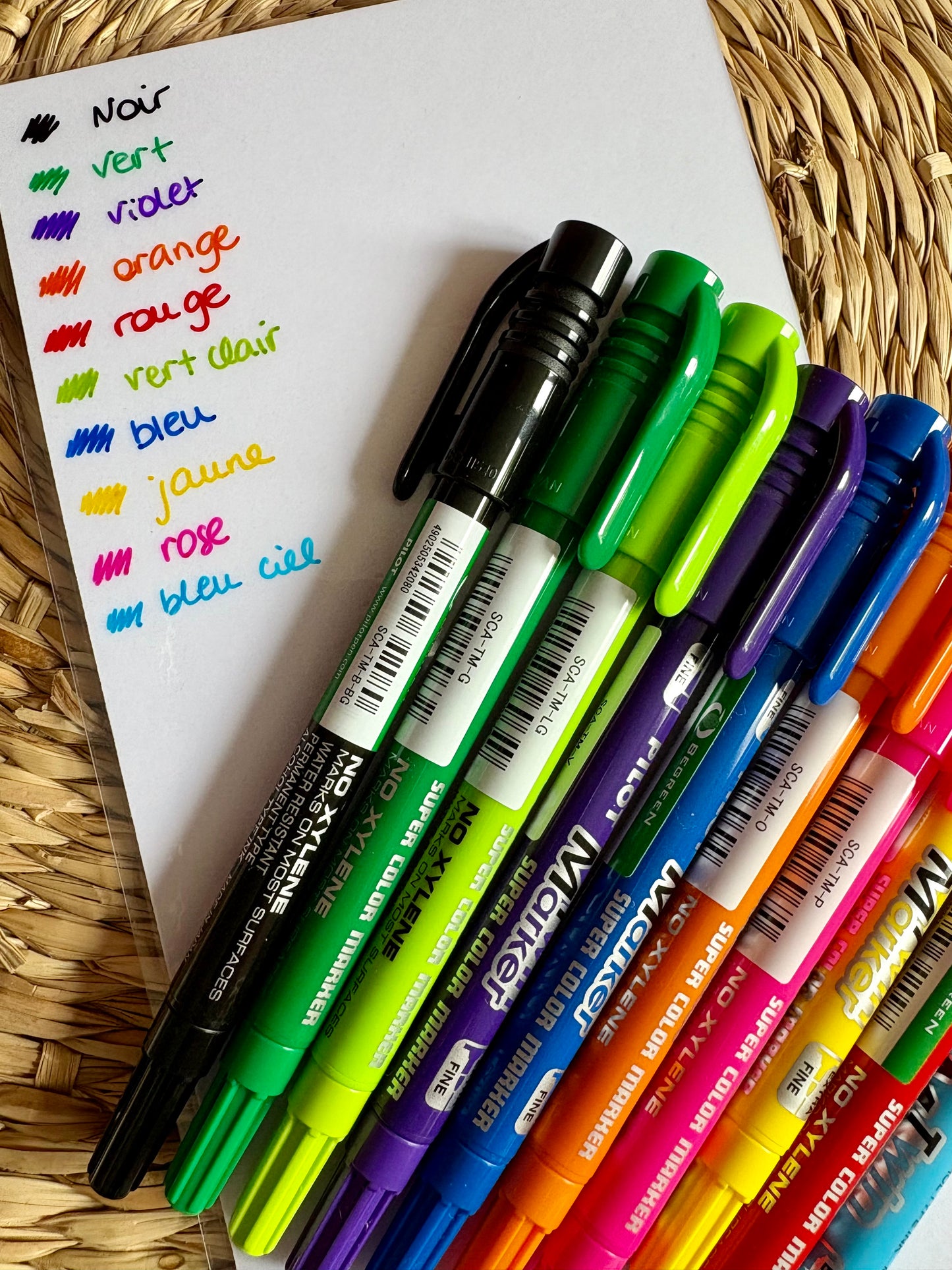 Marqueur permanent double pointe couleurs