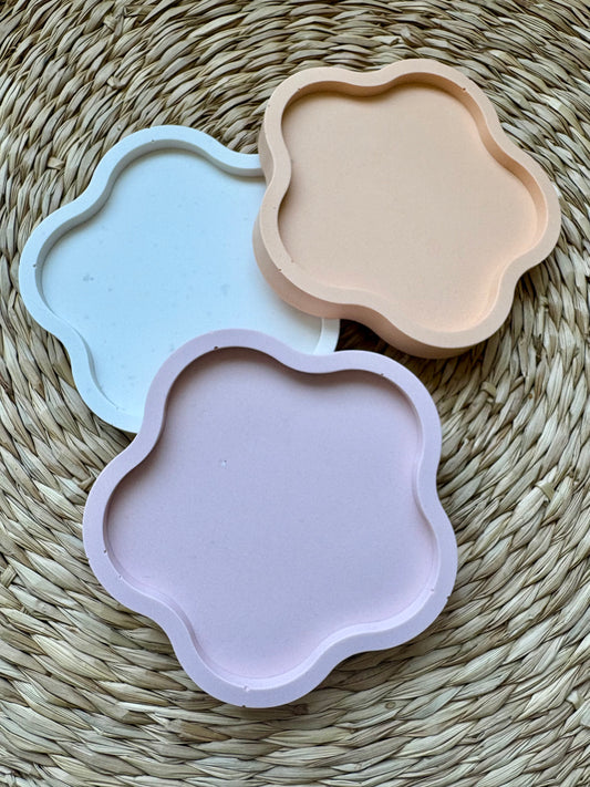 Porte pièce rond Fleur - couleur pastel