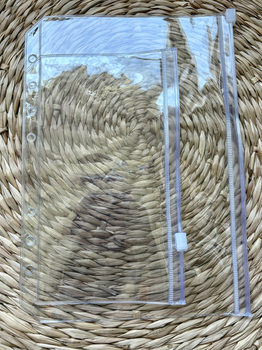 Enveloppe zippée transparente