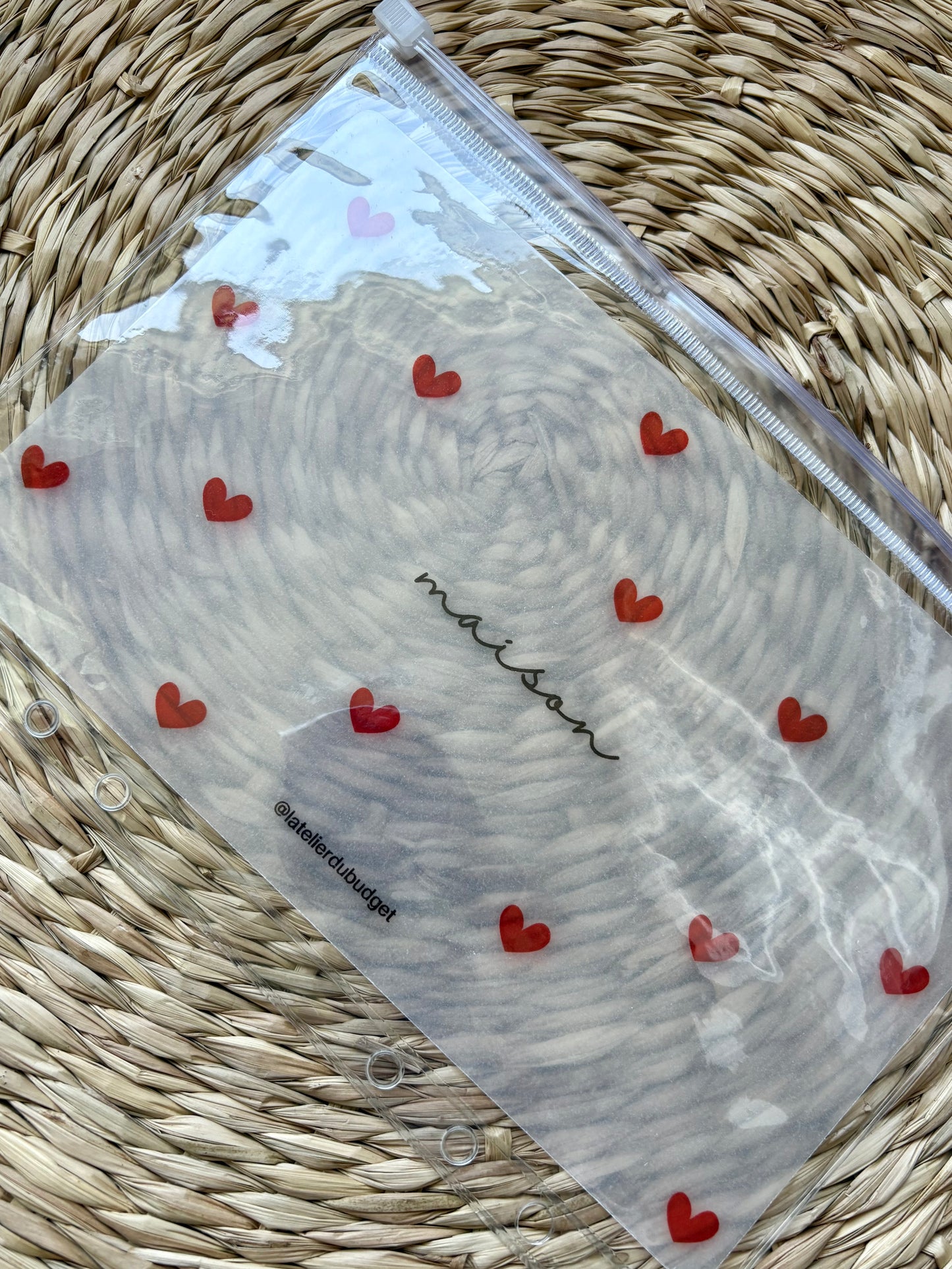 Enveloppe zippée transparente