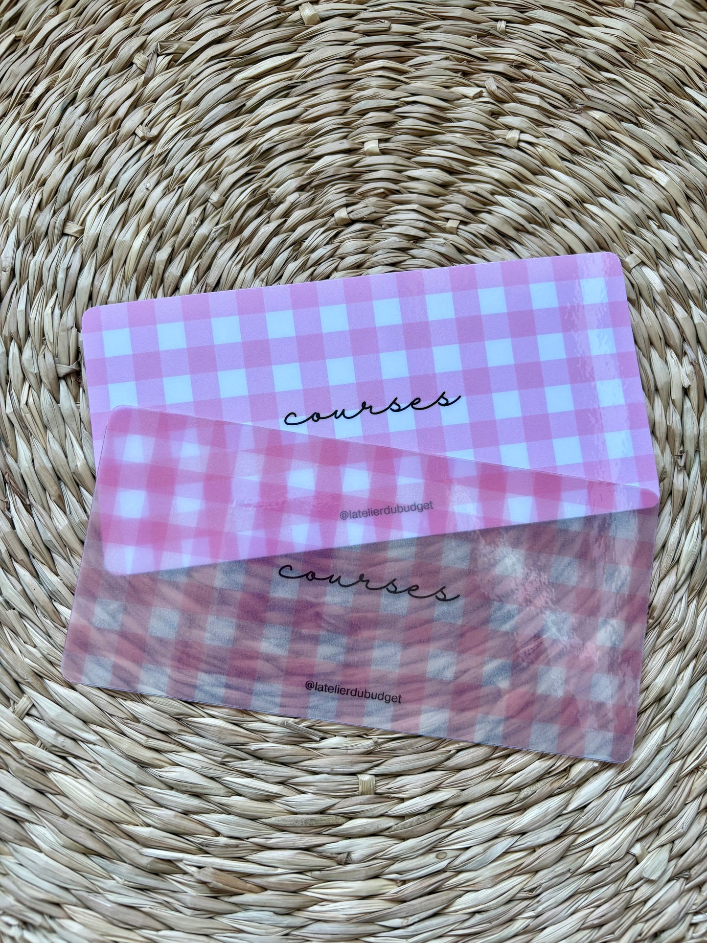 Insert pour enveloppes A6 à l'unité #Vichy rose