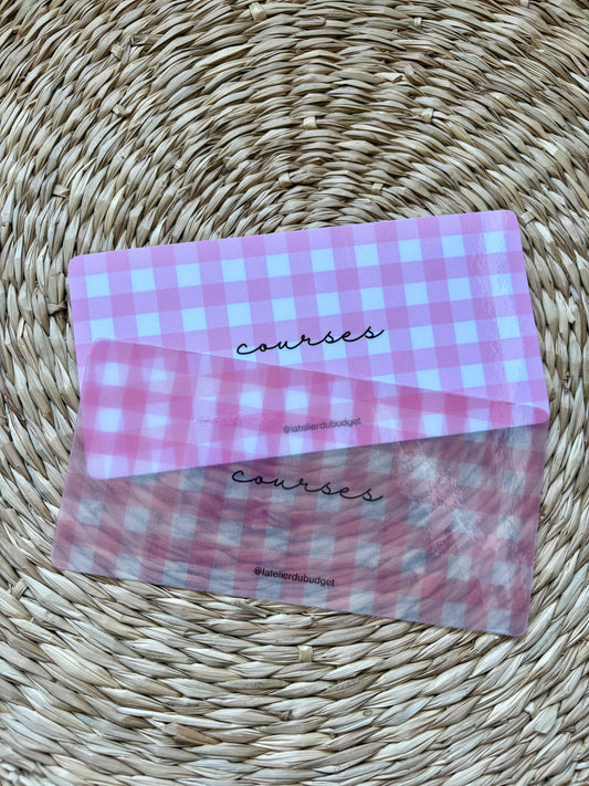 Insert pour enveloppes A6 à l'unité #Vichy rose