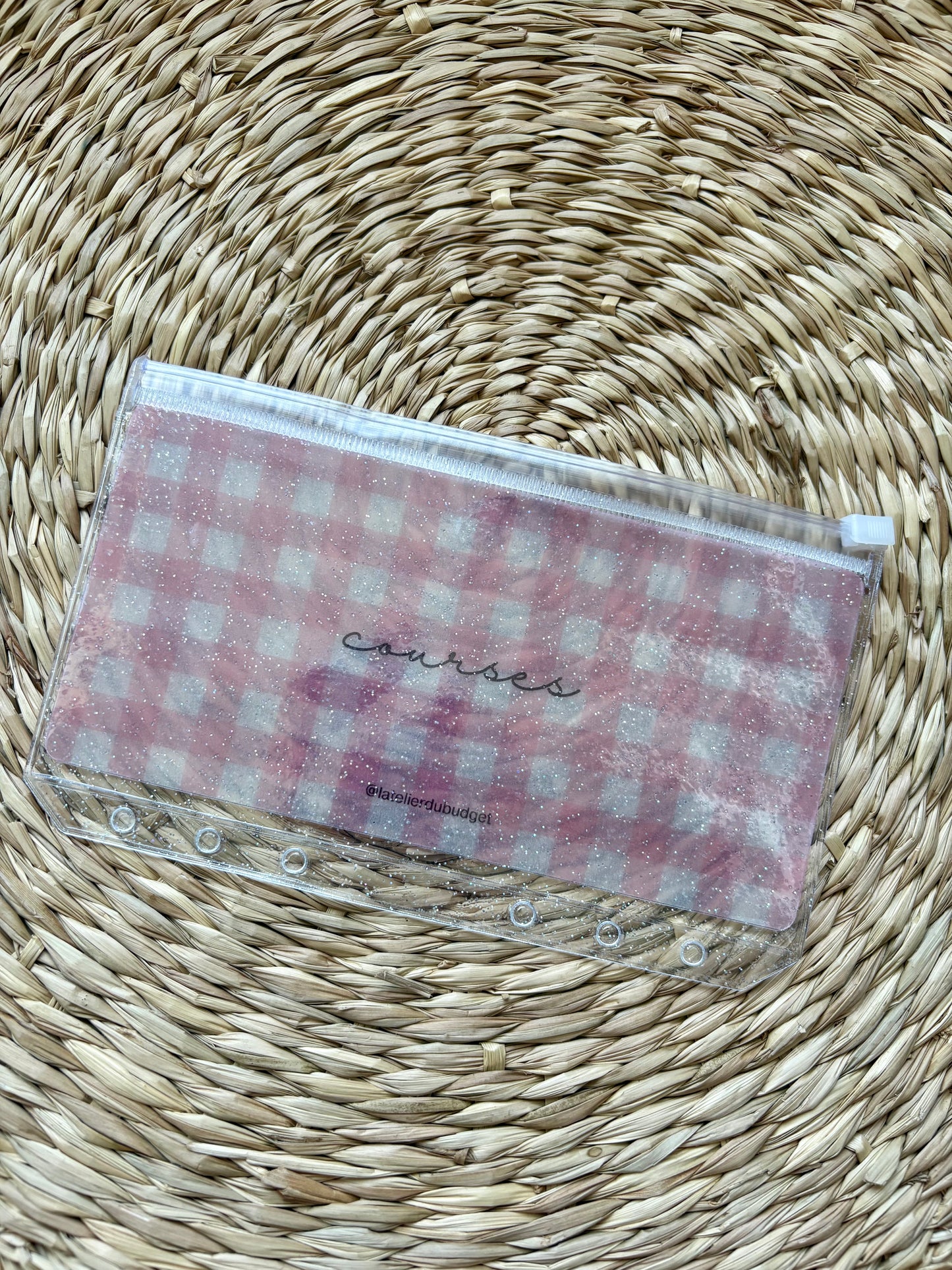 Insert pour enveloppes A6 à l'unité #Vichy rose