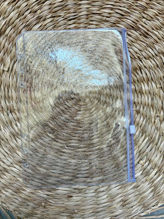 Enveloppe zippée pailletée A5