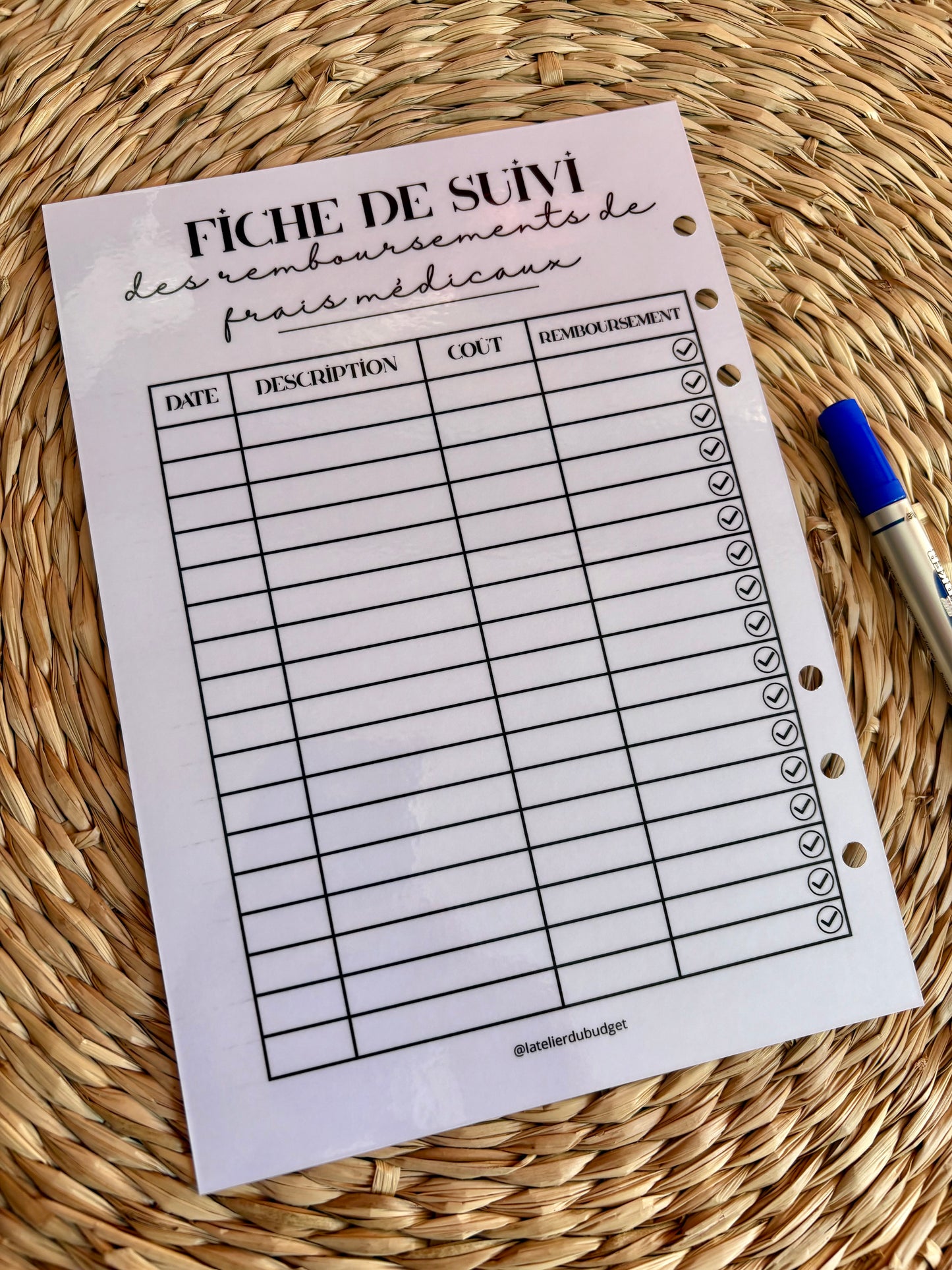 Page "suivi remboursements" - format A5