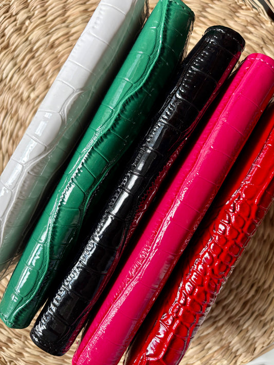 Porte feuille à fermeture éclair - Croco