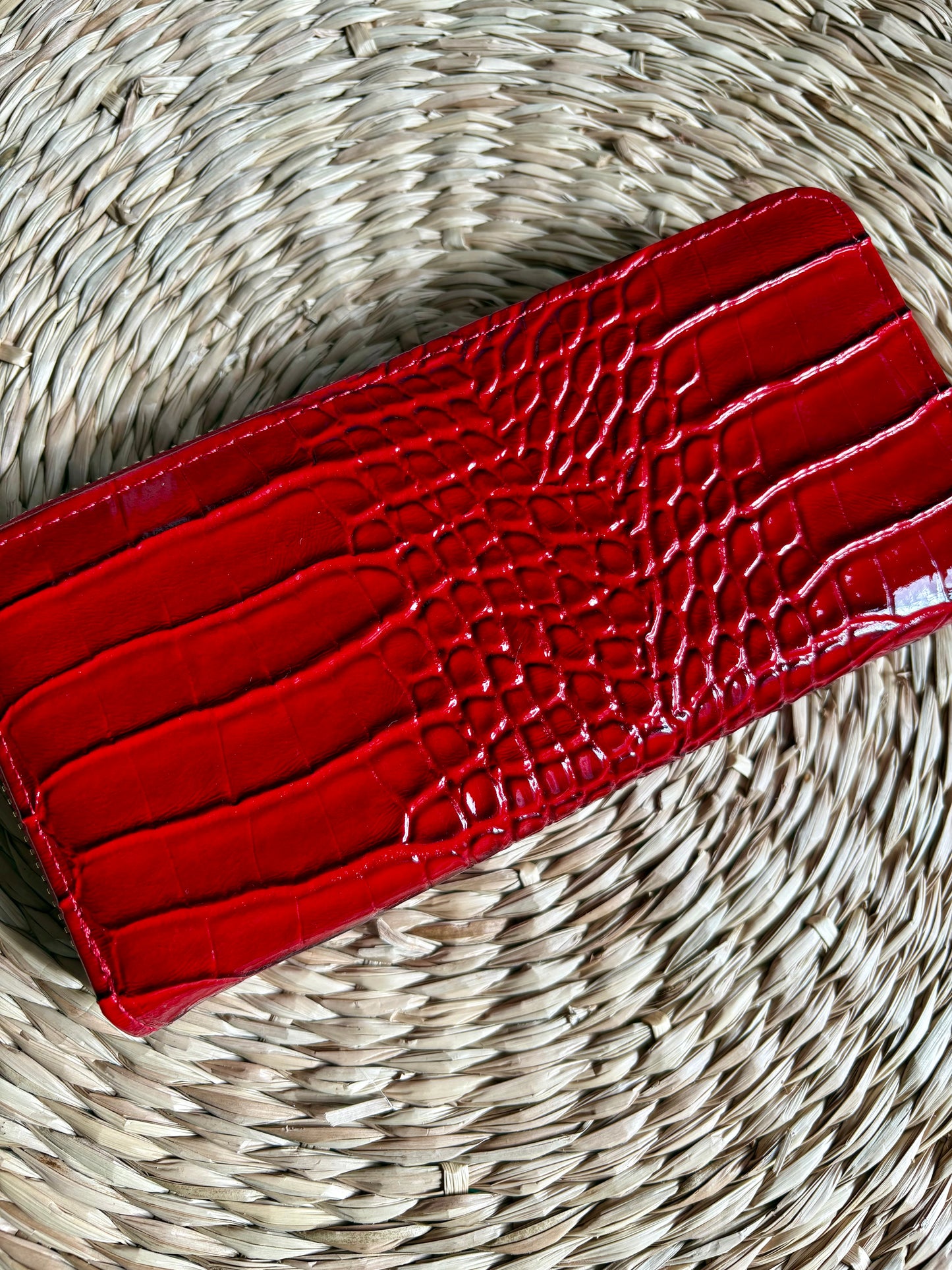 Porte feuille à fermeture éclair - Croco
