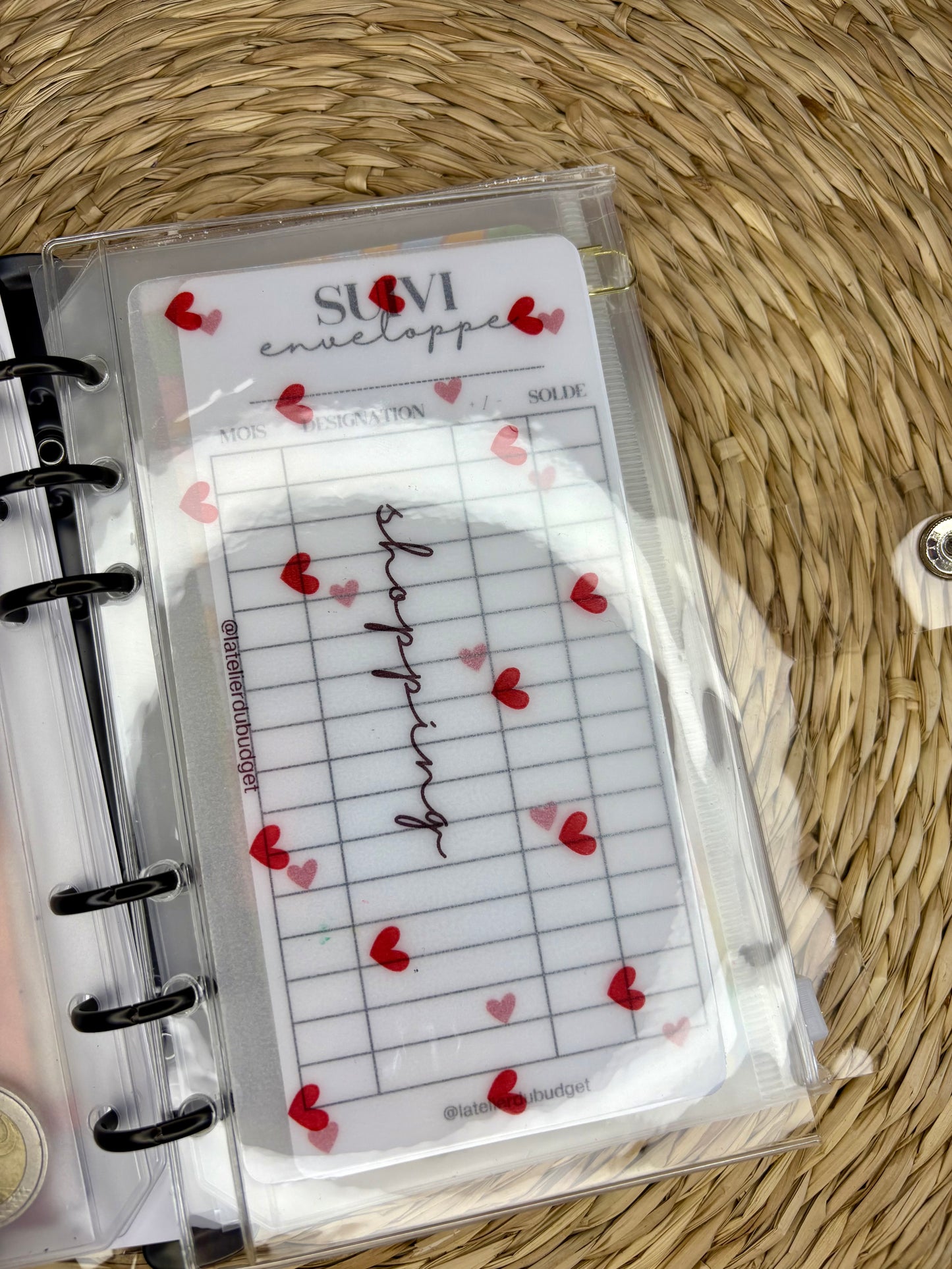 Pack de 6 trackers suivi - A6 coeurs rouges