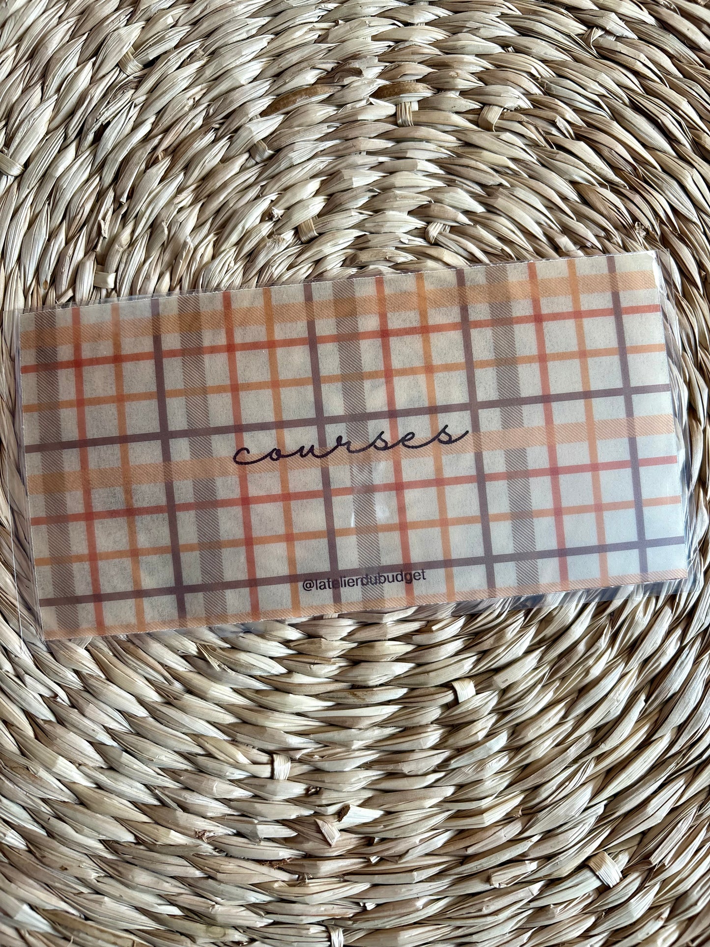 Enveloppes pour porte feuille #tartan