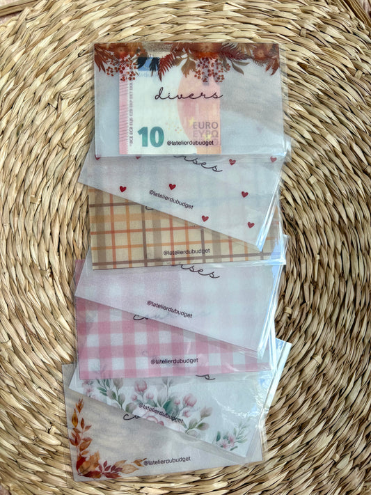 Enveloppes porte feuille A7