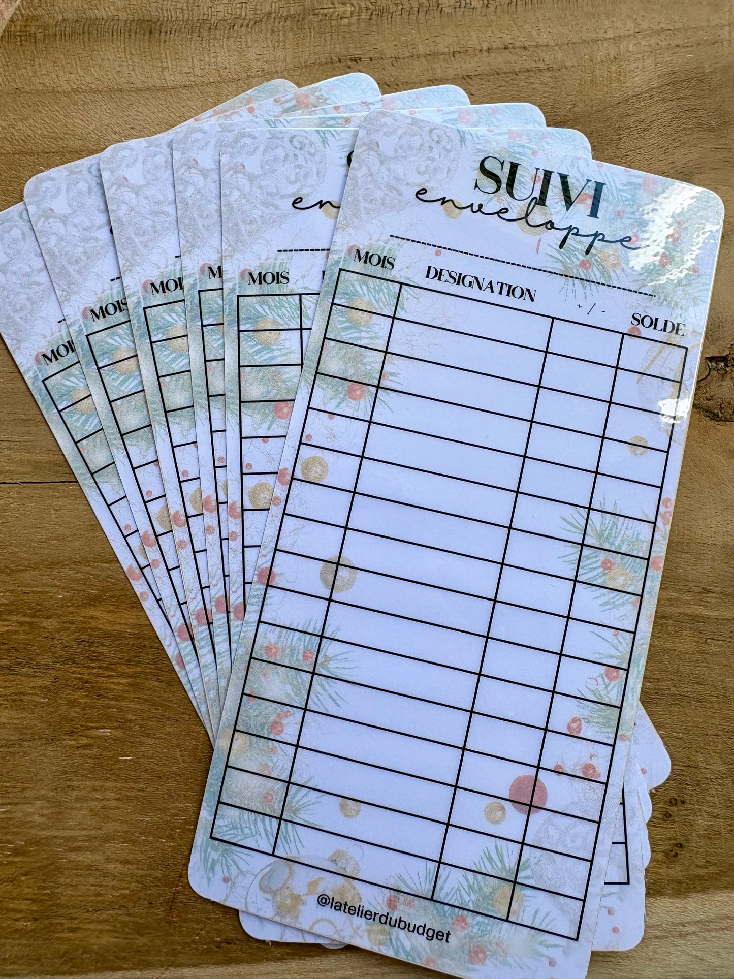 Pack de 6 trackers suivi - A6 Noël