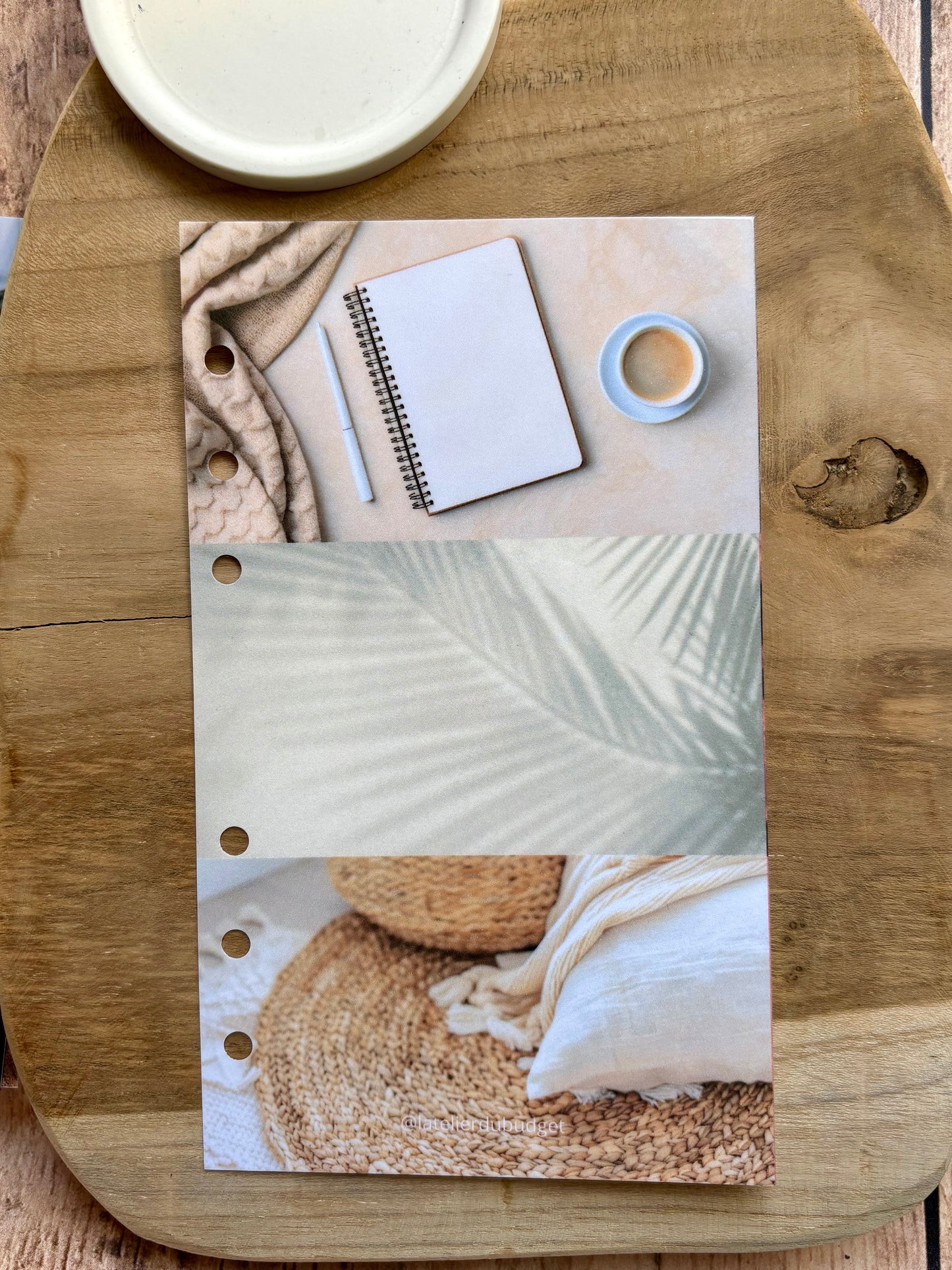 Page de garde - Beige et toile de jute A6