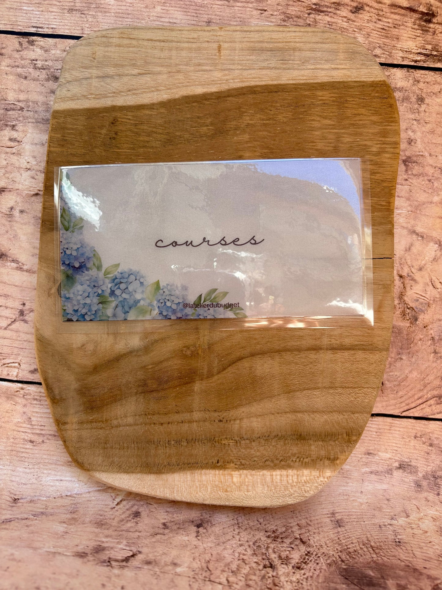 Enveloppes pour porte feuille #Hortensia bleu