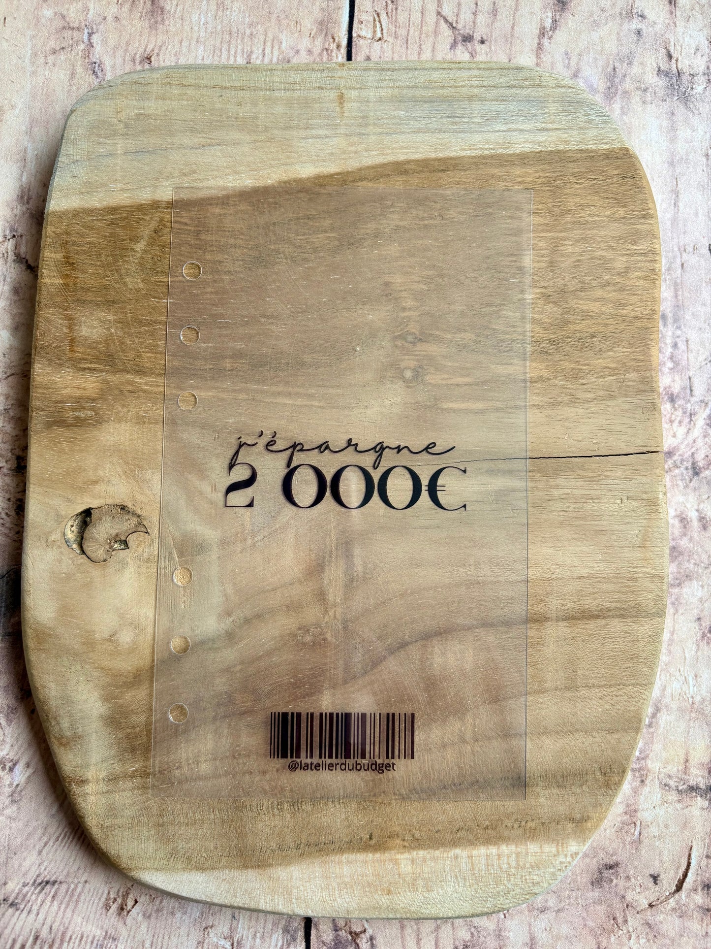 Page de garde transparente - "J'épargne"