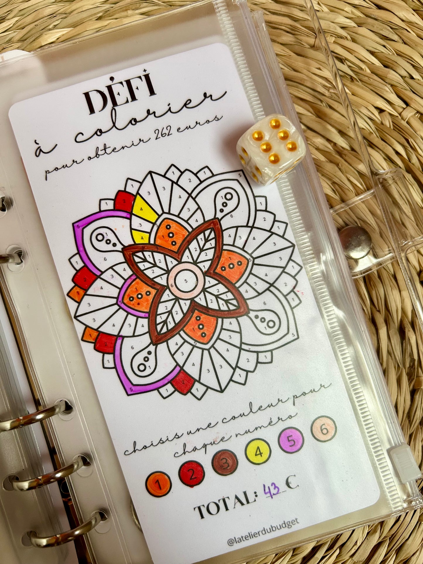 Défi à colorier - Mandala