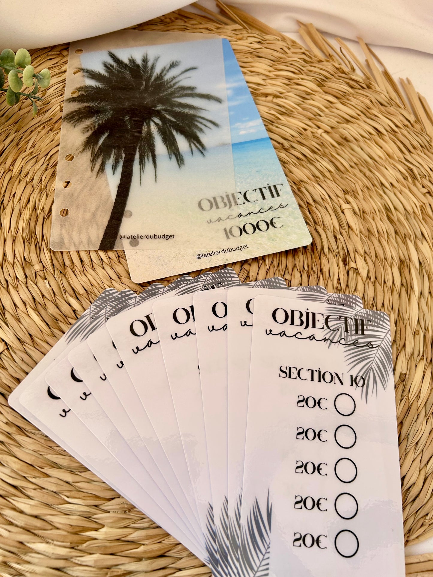 Objectif vacances - 1000€ en 10 sections