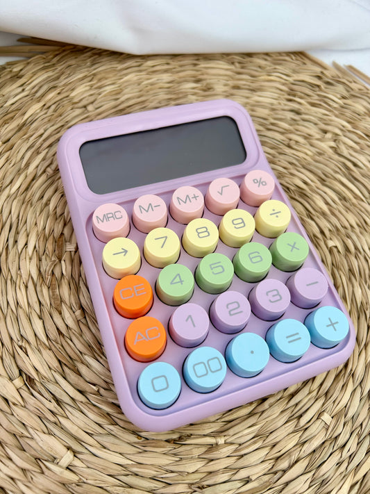 Calculatrice rose pastel