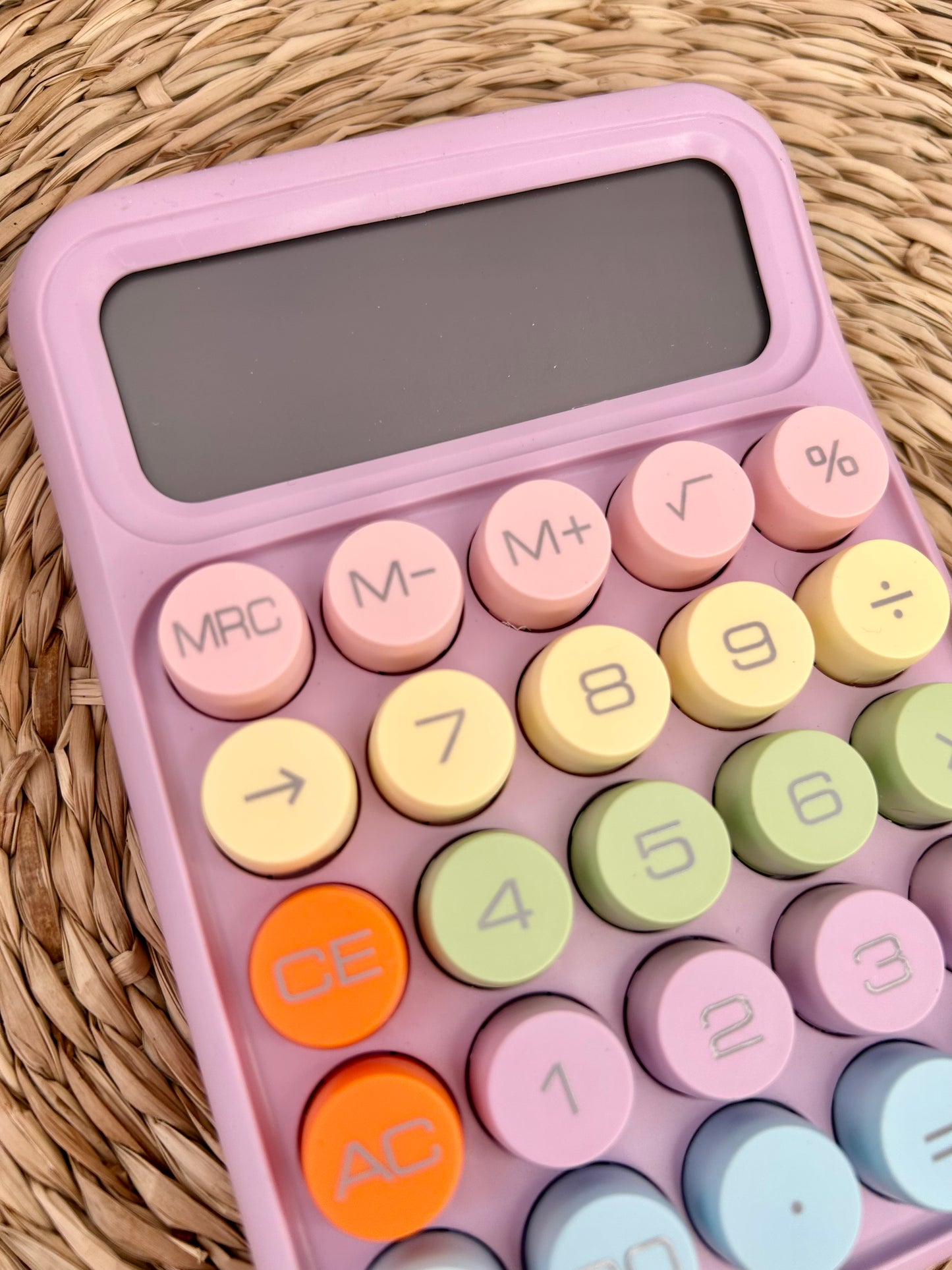 Calculatrice rose pastel