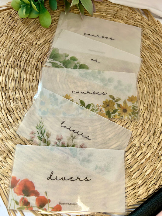 Enveloppes pour porte feuille en transparence