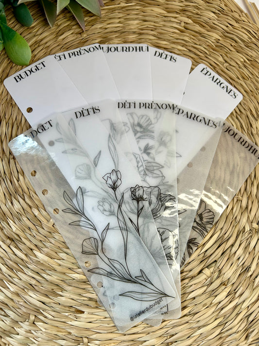 Pack de 5 intercalaires - format A6