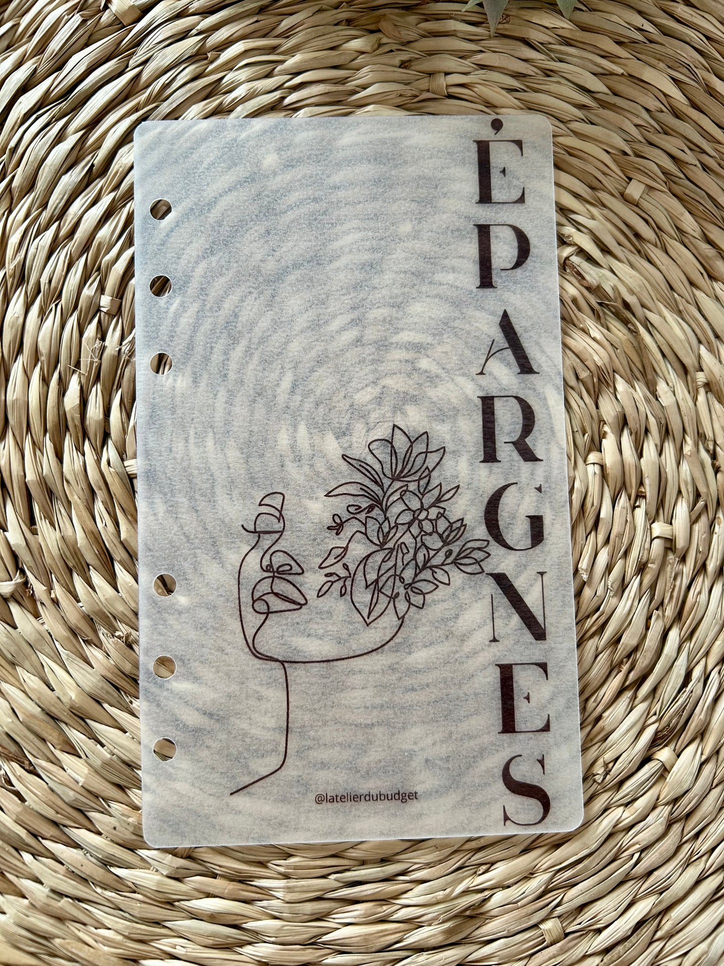 Page de garde "épargnes" semi-transparente