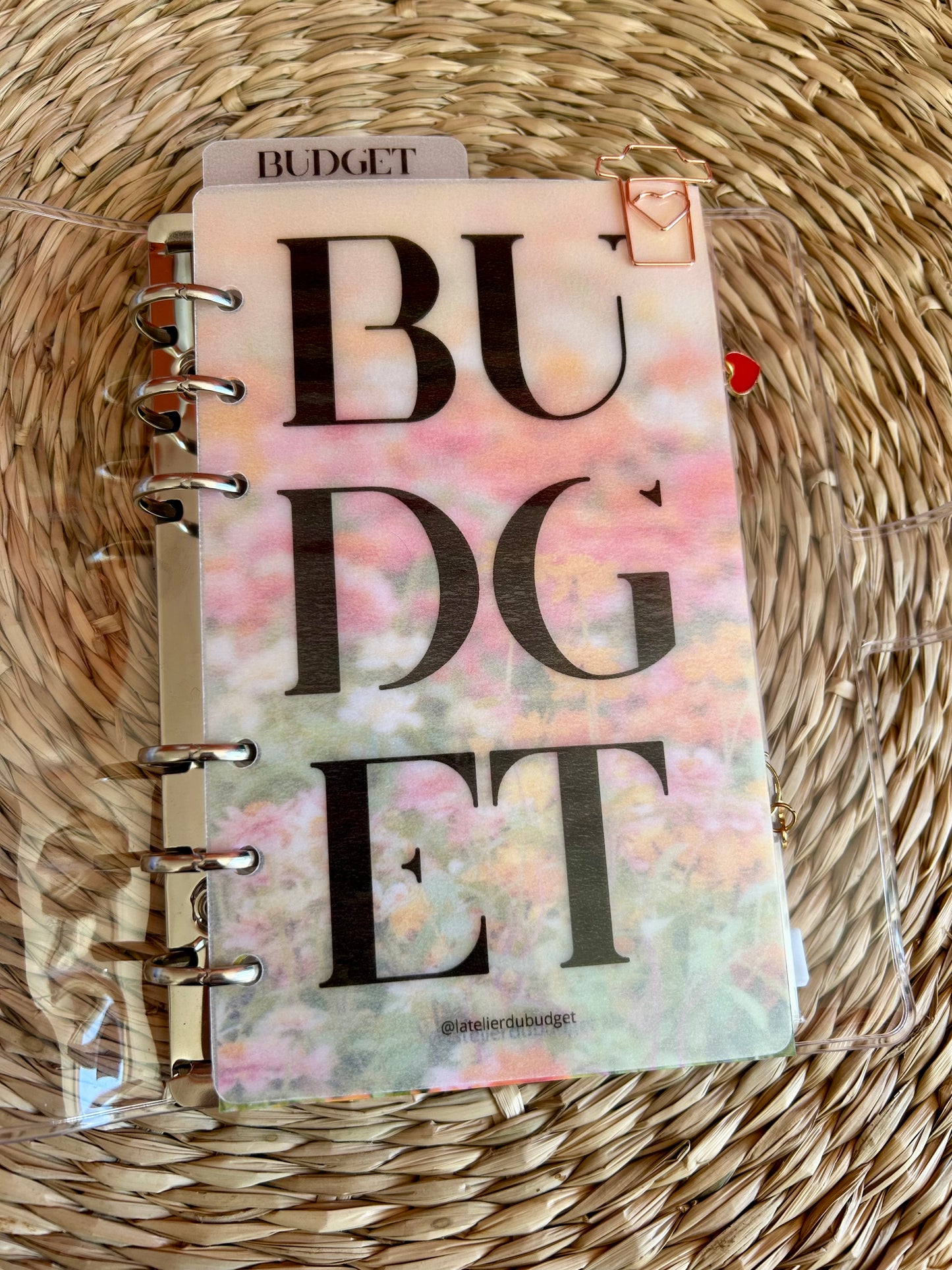Page de garde "BUDGET" semi-transparente
