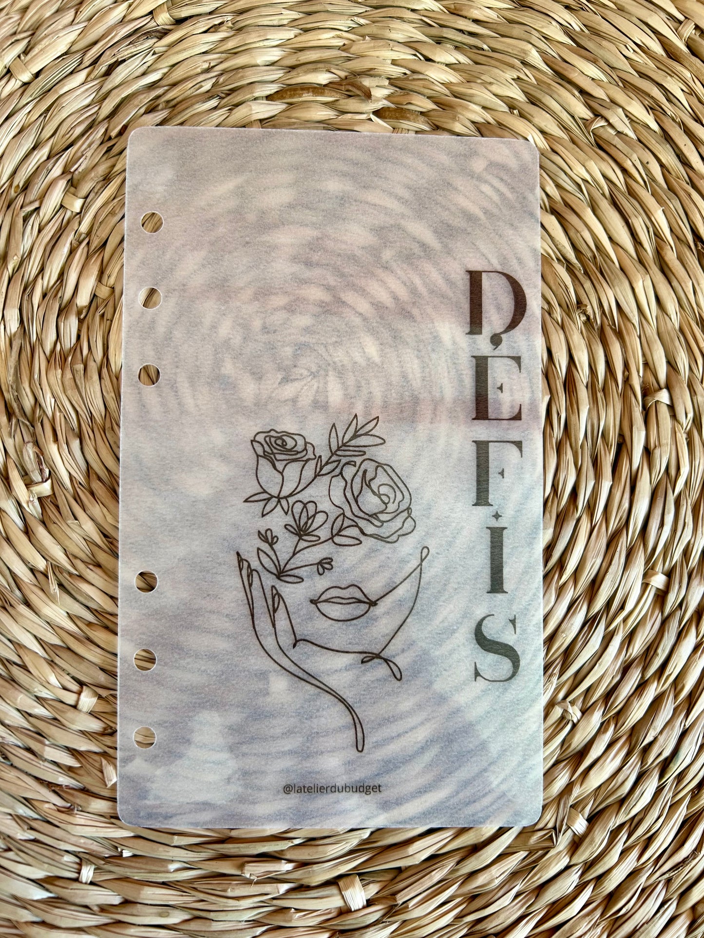 Page de garde "défis" semi-transparente