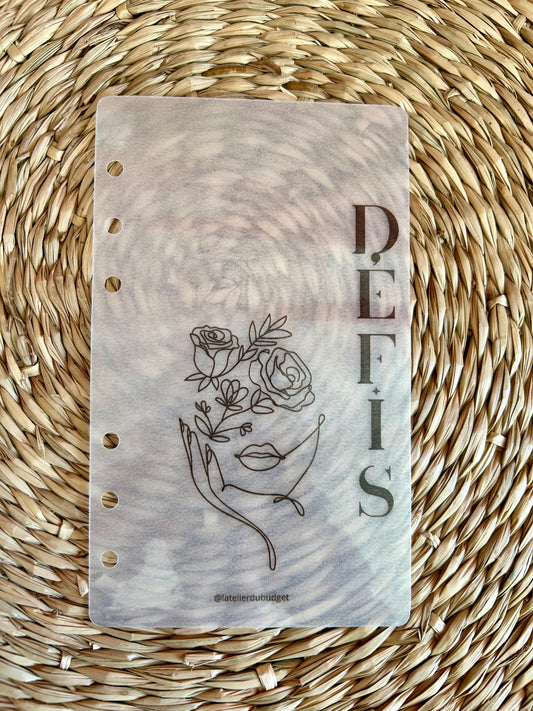 Page de garde "défis" semi-transparente