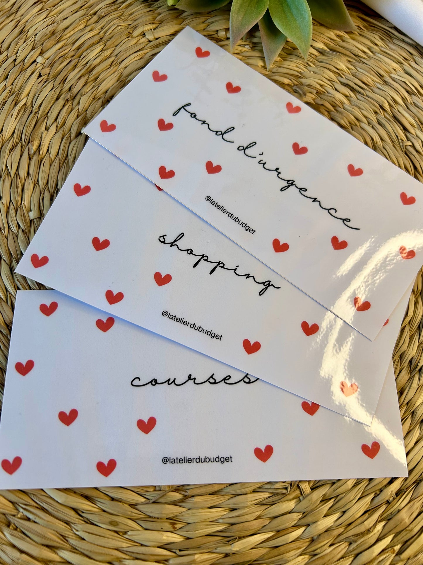 Insert pour enveloppes A6 à l'unité #coeur