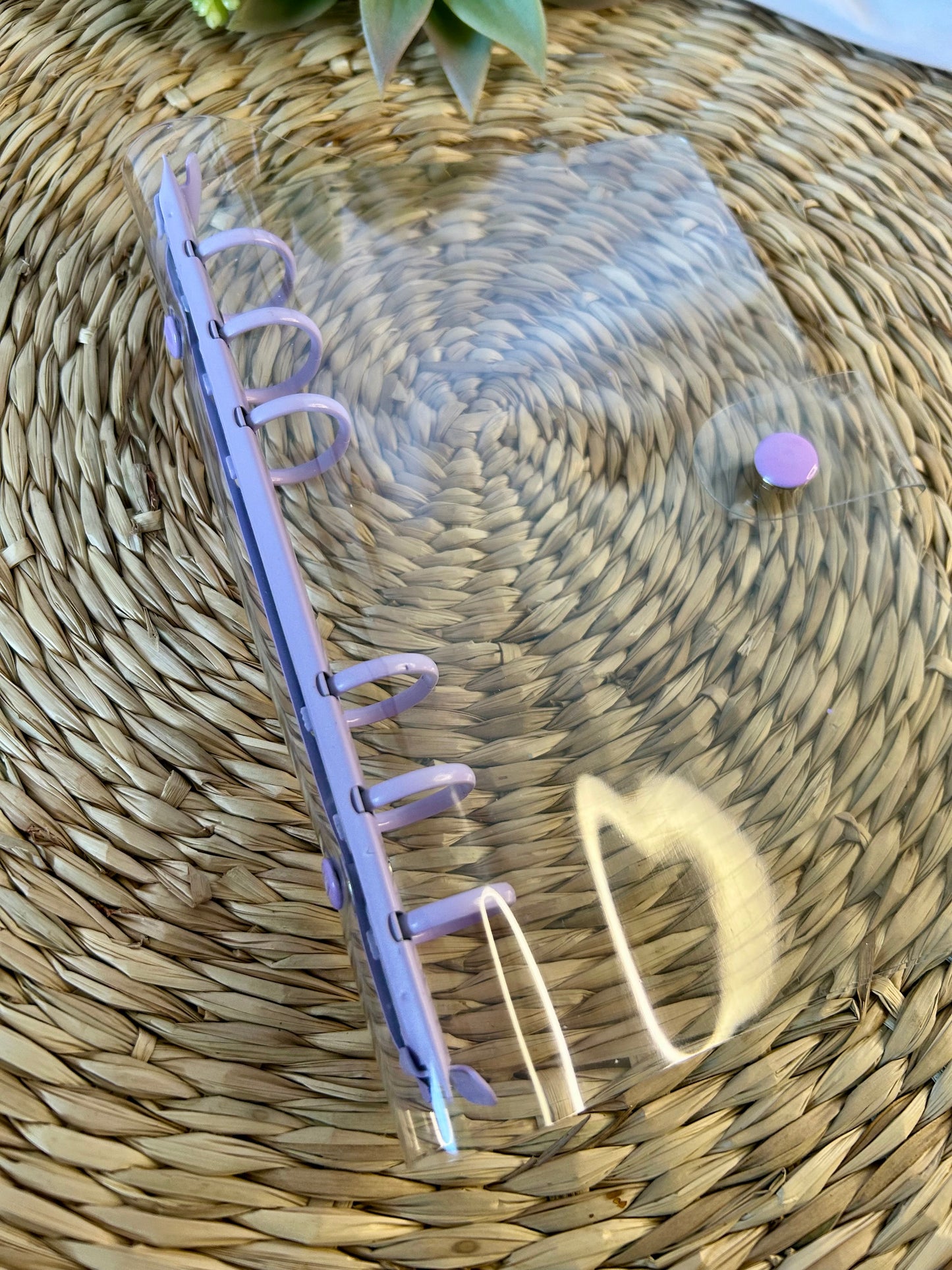 Classeur A6 - Violet pastel transparent