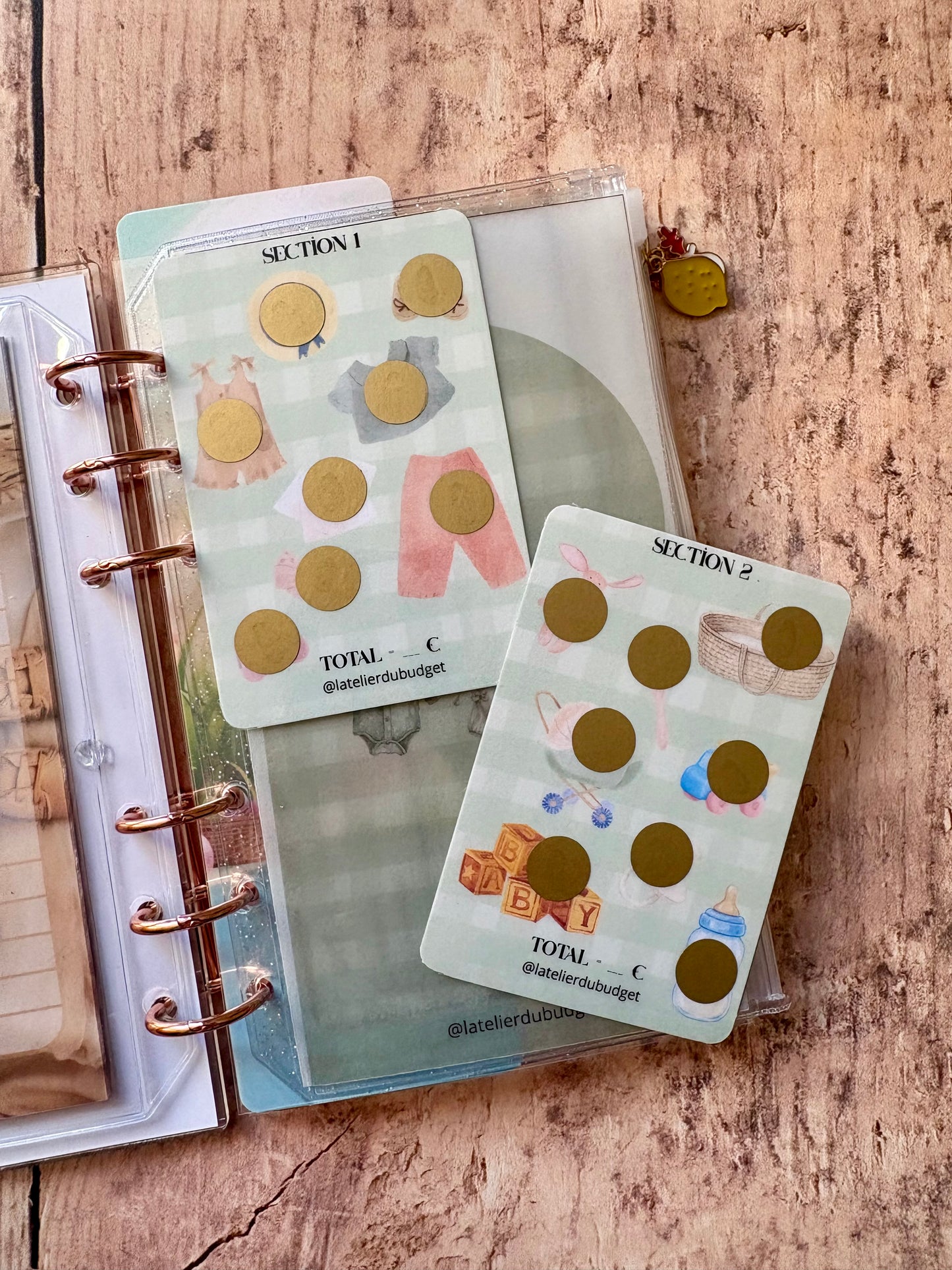 Enveloppe + cartes défi bébé