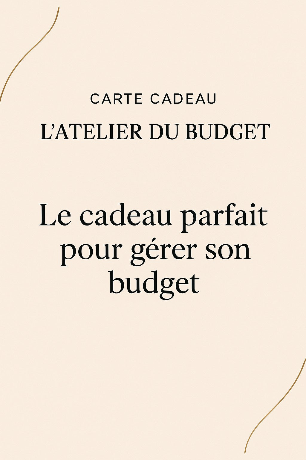 Carte cadeau - L'Atelier du Budget
