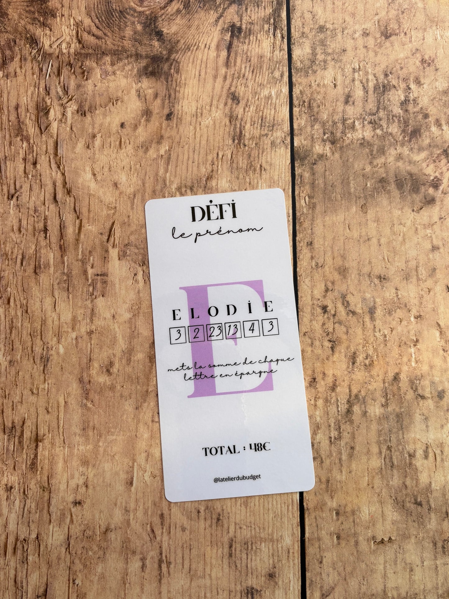 Défi le prénom - destockage