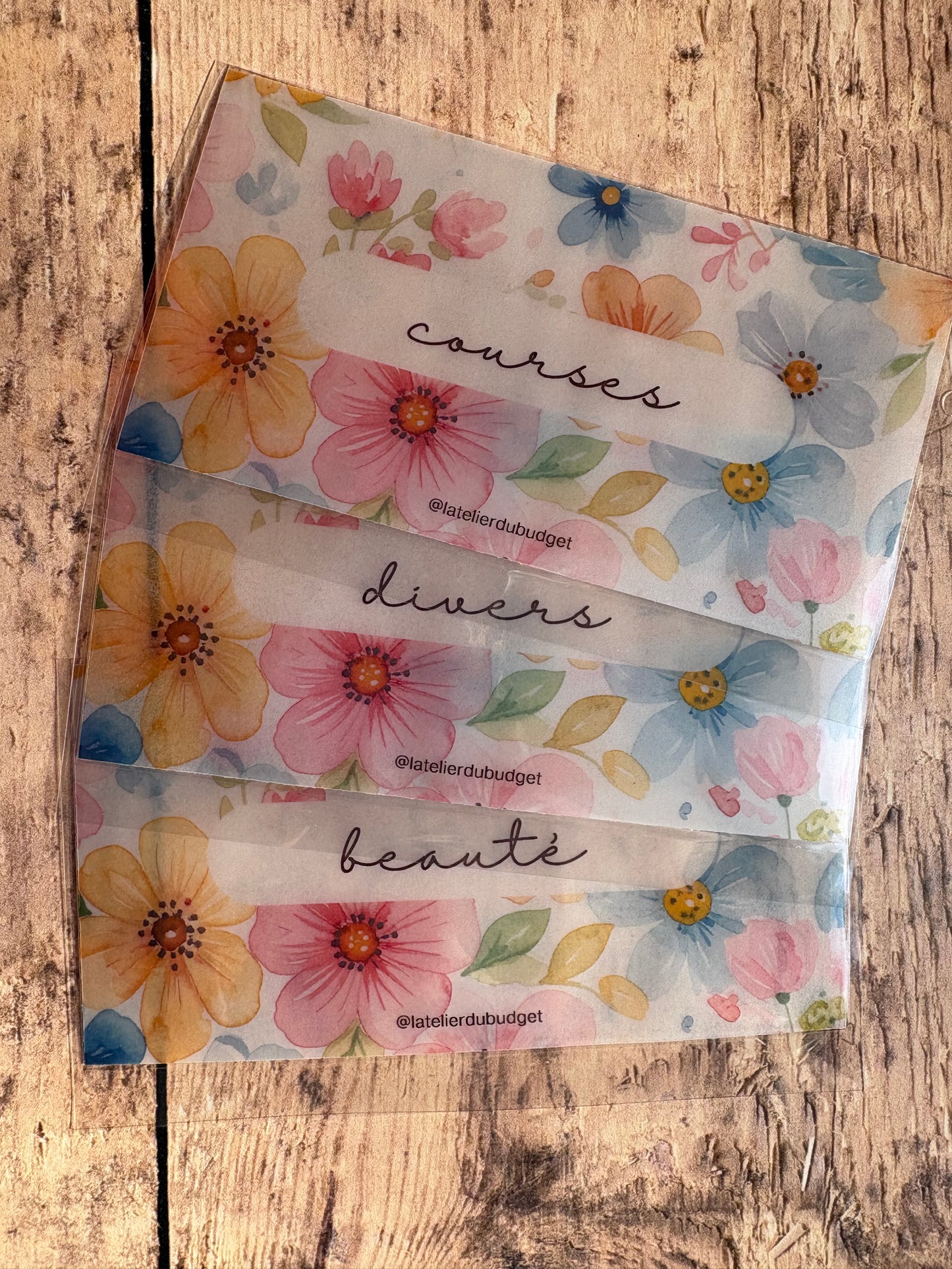 Lot 3 enveloppes porte feuille #Printemps