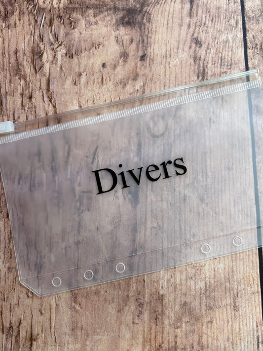 Enveloppe zippée "Divers"