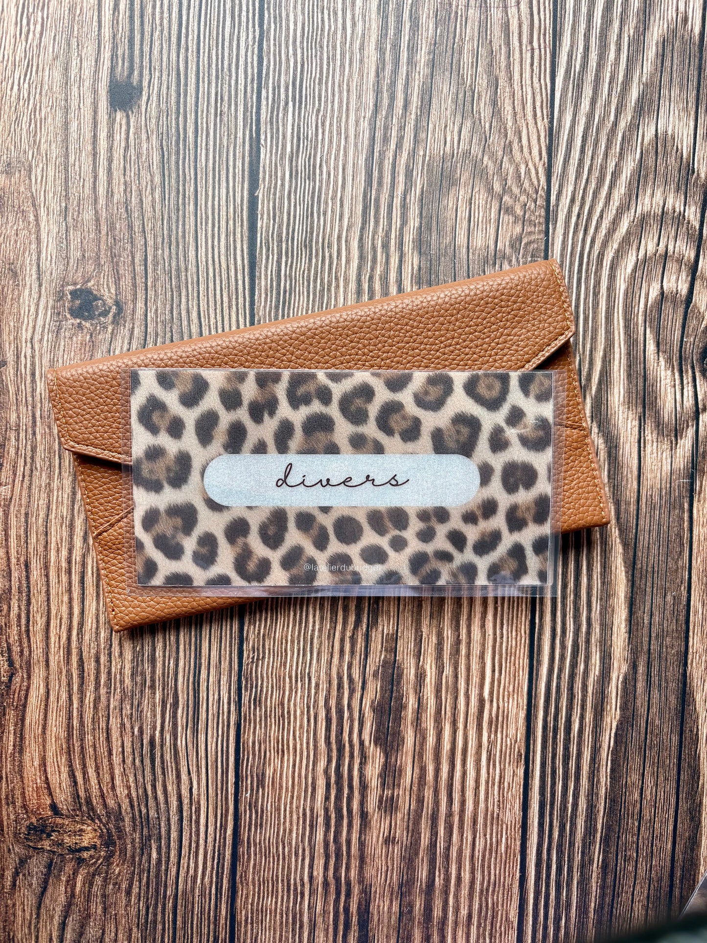Lot 3 enveloppes porte feuille #Léopard