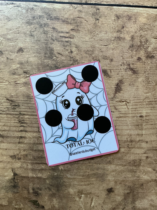 Carte à gratter Halloween rose 👻